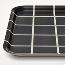 RÖDKNOT Tray, check pattern black, 33x33 cm