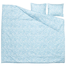 CYMBALBLOMMA Duvet cover and 2 pillowcases, white/blue, 200x200/50x60 cm