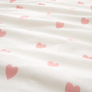 BARNDRÖM Duvet cover and pillowcase, heart pattern white/pink, 150x200/50x60 cm
