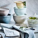GARNITYREN Bowl with lid, set of 5, mixed colours