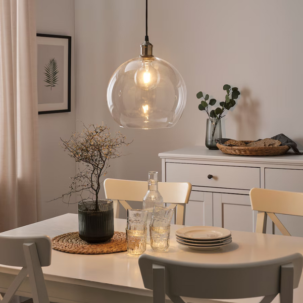 LUNNOM LED bulb E27 150 lumen, globe clear, 95 mm
