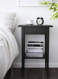 HEMNES bedstand, black-brown 46x35 cm