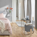 FORLUNDA Pouffe, with storage/Tonerud grey