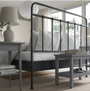 STJARNÖ double bed, anthracite, 160x200 cm
