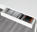 MICKE Desk, white, 142x50cm  55 7/8x19 5/8 "