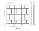 RISÖR Room Divider, White/Black, 216x185 cm