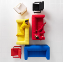 KLIPPAN Frame, 2-seat sofa, lining cloth/KLIPPAN 2-seat sofa cover, bright yellow