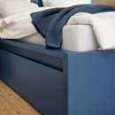 MALM Bed frame, high, blue, 160x200 cm