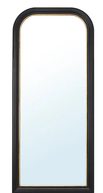 ALMARÖD Mirror, black, 75x170 cm