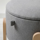 FORLUNDA Pouffe, with storage/Tonerud grey