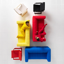KLIPPAN Frame, 2-seat sofa, lining cloth/KLIPPAN 2-seat sofa cover, Bright Red
