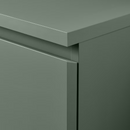 MALM Chest of 2 drawers, grey-green, 40x55 cm