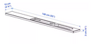MITTZON Plug-in module, white, 140x12 cm