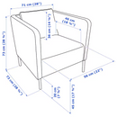 EKERÖ Armchair, Skiftebo dark blue
