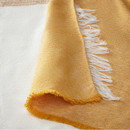 UGGLEFLY Throw, dark yellow/off-white, 130x170 cm