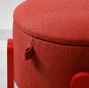 FORLUNDA Pouffe, with storage/Tonerud red