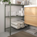 OMAR Shelving unit, grey-green, 92x36x94 cm