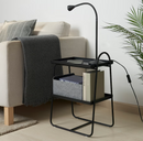 HATTÅSEN Bedside table/shelf unit, black