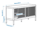 MACKAPÄR Storage bench with sliding doors, white, 100x37 cm