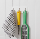 GALTBOX rack with 3 hooks/self-adhesive, 16 cm