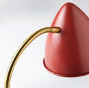 ISNÅLEN LED work lamp, red/brass-colour