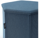 KJUGE pouffe with storage, knisa medium blue