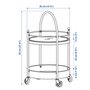 FRÖSJÖN bathroom trolley, black, 55x35 cm