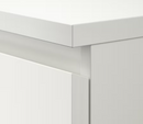 MALM Chest of 6 drawers, white/mirror glass, 40x123 cm