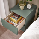 MALM Chest of 2 drawers, grey-green, 40x55 cm