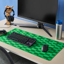 BLÅSKATA Gaming mouse pad, green/patterned, 40x80 cm