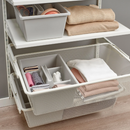 FANGGRODA box with compartments, light grey, 35x24x14 cm