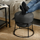 EMMISLOV Pouffe, Vissle dark grey