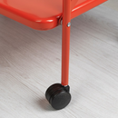 JÄRLÅSA Side table on castors, red, 65x45 cm