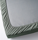 DVALA Fitted sheet, grey-green, 180x200 cm