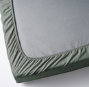 DVALA Fitted sheet, grey-green, 160x200 cm