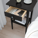 HEMNES bedstand, black-brown 46x35 cm