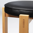 HOLMSJÖ Stool, beech/Jonsbyn black