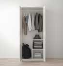 BRIMNES Wardrobe with 2 doors, white, 78x190 cm