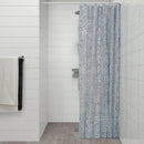 ÄNGSKLOCKA Shower curtain, white/blue, 180x200 cm