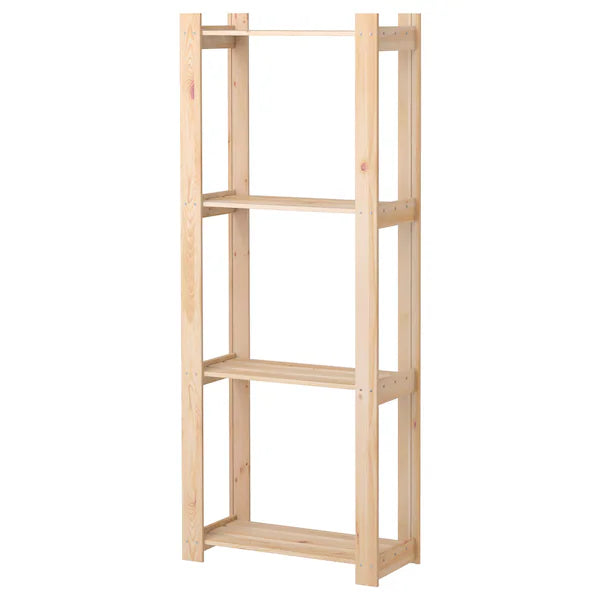 ALBERT Shelving unit, softwood, 64x28x159 cm