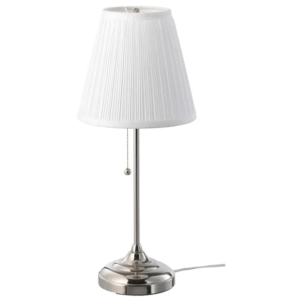 ÅRSTID Table lamp, nickel-plated/white