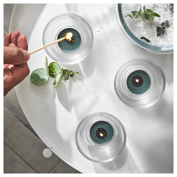 AVMÅLA Scented tealight, Crisp mint/dark green, 3.5 hr