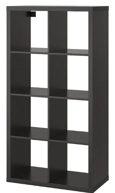 KALLAX Shelving unit, black-brown, 77x147 cm