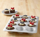 VARDAGEN Muffin tin, silver-colour, 38x29 cm