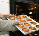 VARDAGEN Muffin tin, silver-colour, 38x29 cm