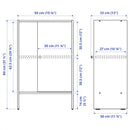 BAGGEBO Cabinet with door, white, 50x30x80 cm