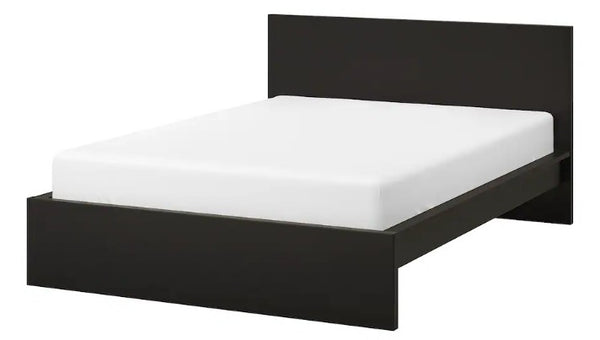 MALM Bed frame, high, black-brown, 160x200 cm