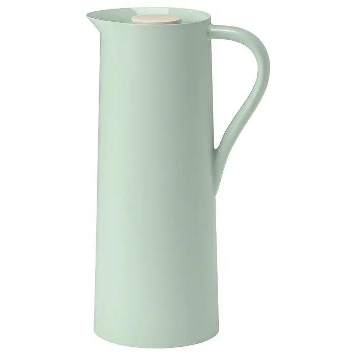 BEHÖVD Vacuum flask, light green/beige, 1 l