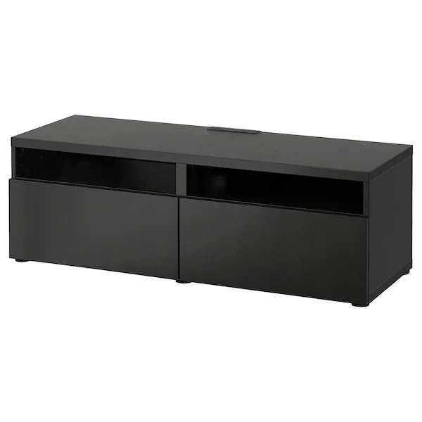 BESTÅ TV bench, black-brown, 120x40x38 cm