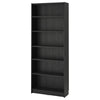 BILLY Bookcase, black oak effect, 80x28x202 cm / OXBERG Glass door, black oak effect, 40x192 cm